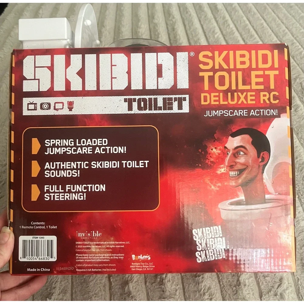 Skibidi Toilet Deluxe RC Remote Control Toy Jumpscare Action Bonkers Toy Co 1393